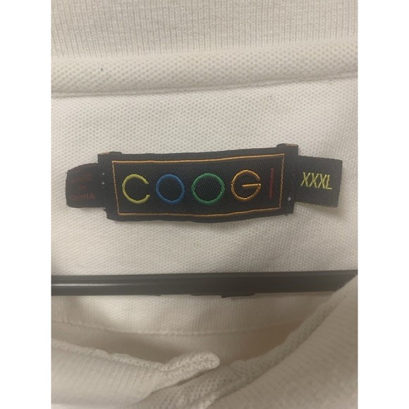 Coogi Mens Polo Shirt Size 3XL White Embroidered Premium Collection Short Sleeve - Picture 5 of 12